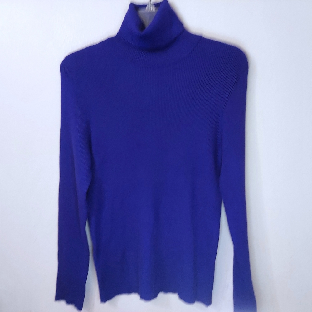 Chico's Reagan Turtleneck Sweater African Amethyst Size 12